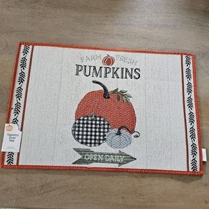 Farm fresh pumpkins Tapestry door mat rug